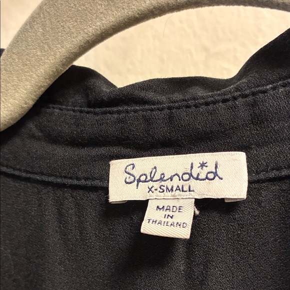 Splendid Black Button Down Shirt Size XS - Picture 4 of 7